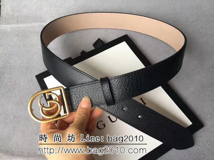 古馳CUCCI G家優質頭層牛皮豬皮紋 配純銅扣男士皮帶 GHG1257